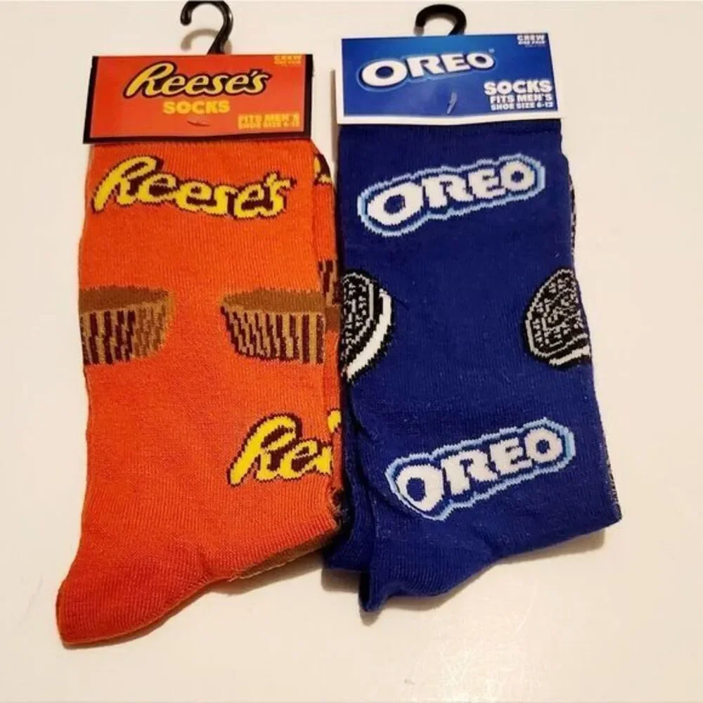 Novelty Crew Chocolate Cookie Socks Men‎ or Womens Size (6-12)